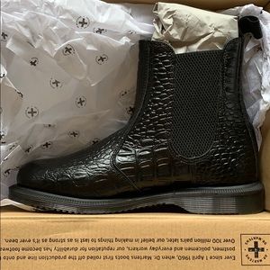 Dr. Martens Flora crocodile boots Never Worn!